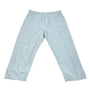 Men's Light Blue Elastic-Waist Casual Pants